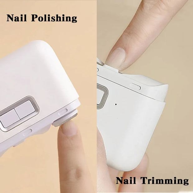 All Around Electric Polishing Nail Clipper with Light Automatic Nail Trimmer